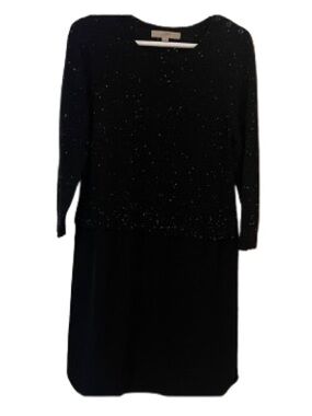 Ann Taylor LOFT Two in One Black Sweater Dress